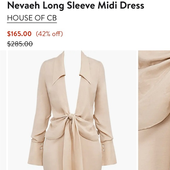 House of CB Navaeh Long Sleeve Midi Dress - Picture 2 of 4